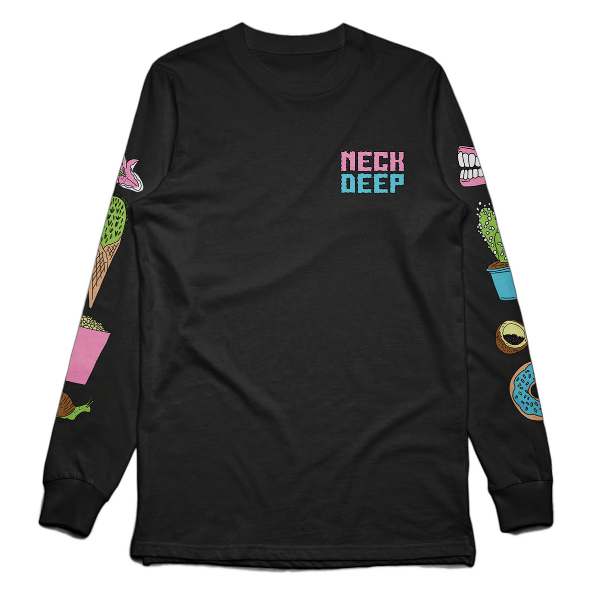 Neck Deep In Bloom Icons Black Long Sleeve – Hopeless Records