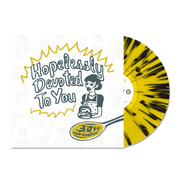 Hopelessly Devoted To You: 30th Anniversary Yellow W/ Black Splatter