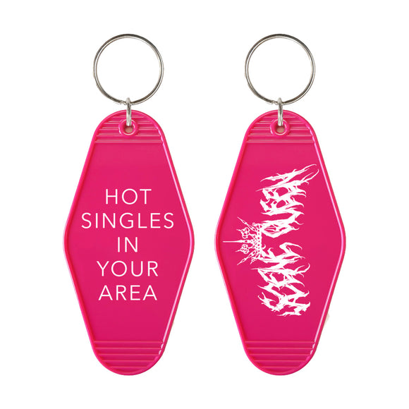 Scene Queen Hot Singles In Your Area Pink Motel Keychain