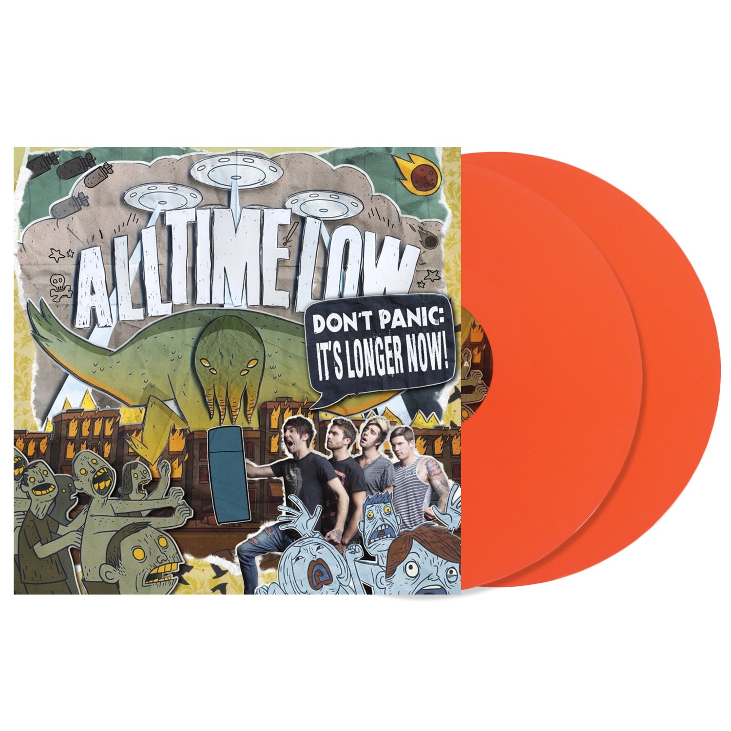 All Time Low Don't Panic: It's Longer Now Orange Vinyl Record