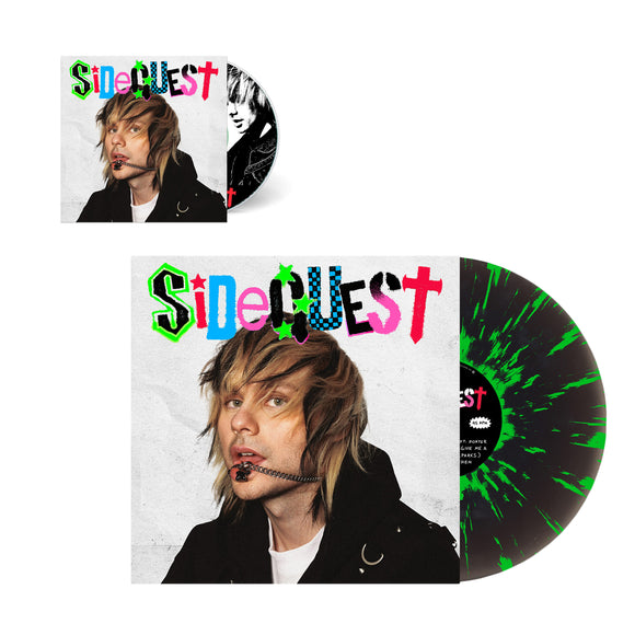 Michael Clifford 'SIDEQUEST' Black Ice w/ Neon Green Splatter Deluxe Vinyl +CD Bundle