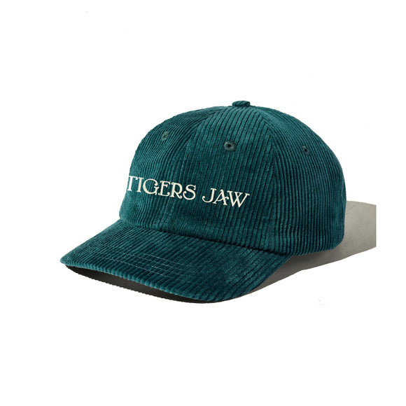 A teal corduroy baseball cap from Tigers Jaw with 
