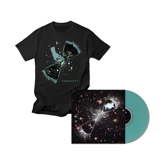 Pinkshift 'Hourglass' T-shirt & 'Earthkeeper' Ice Blue Vinyl Bundle