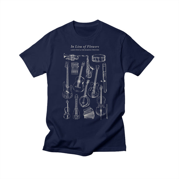 Aaron West and the Roaring Twenties Instruments Navy T-shirt
