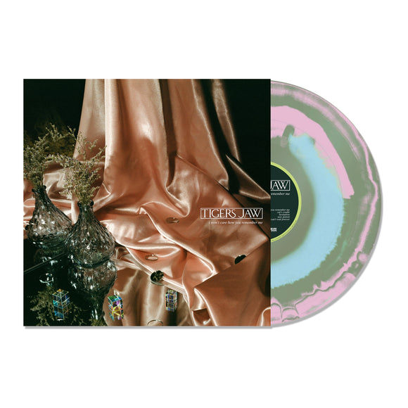 Tigers Jaw - 'I Won't Care How You Remember Me' - Light pink, light blue, olive green swirl LP