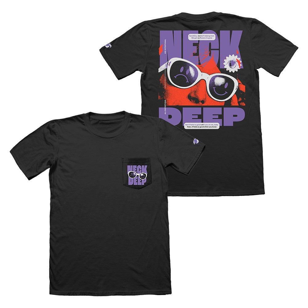 NECK DEEP 2024 Tシャツ 2XL Neck Deep Summer Merch Collection 2024 Pink Logo With Stars