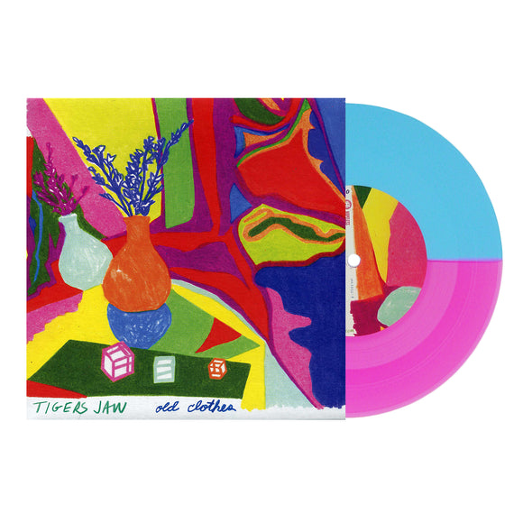 Tigers Jaw 'Old Clothes' Blue & Neon Split 7