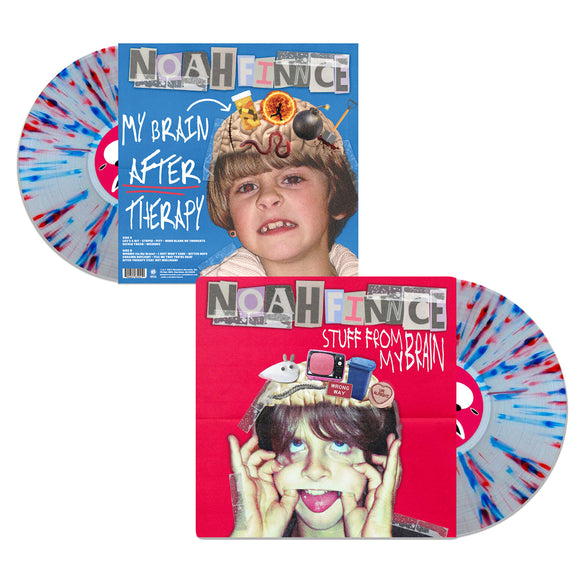 NOAHFINNCE 'STUFF FROM MY BRAIN / MY BRAIN AFTER THERAPY' Clear W/ Red & Blue Splatter