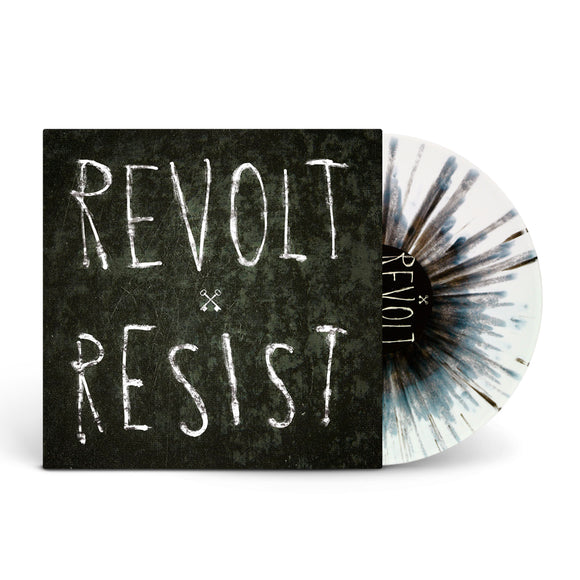 Revolt / Resist White W/ Black Splatter