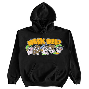 Neck Deep "Cartoon Band" Black Pullover