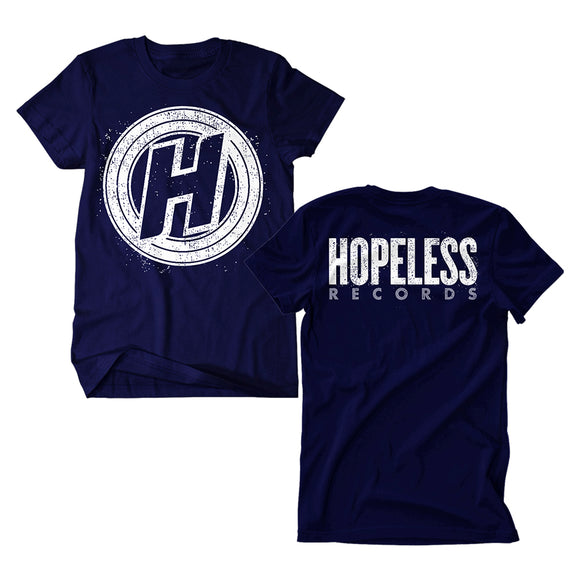 Hopeless Records Circle Logo Navy Blue T-shirt